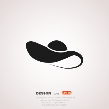 Kadın şapka, web simgesi.