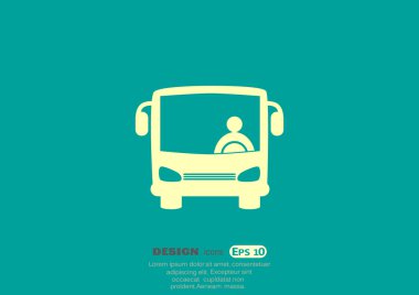 Sürücü ile otobüste turkuaz