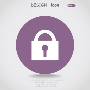 Bir kilit simgesinin illüstrasyonu