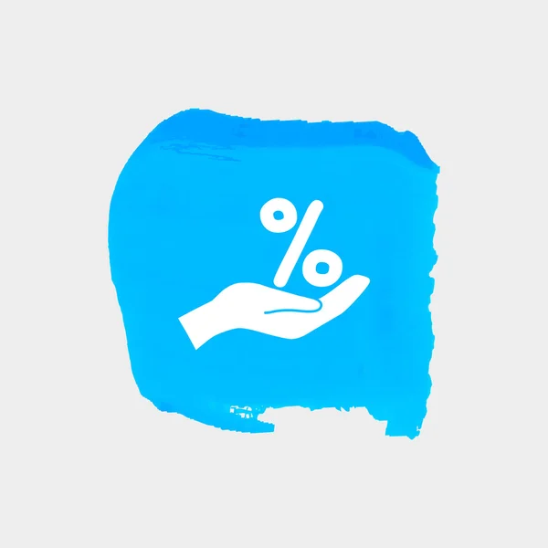 Percentage op web handpictogram — Stockvector