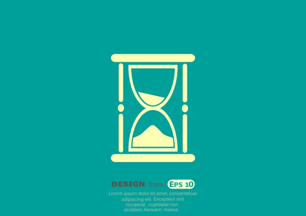 Reloj de arena icono web — Vector de stock