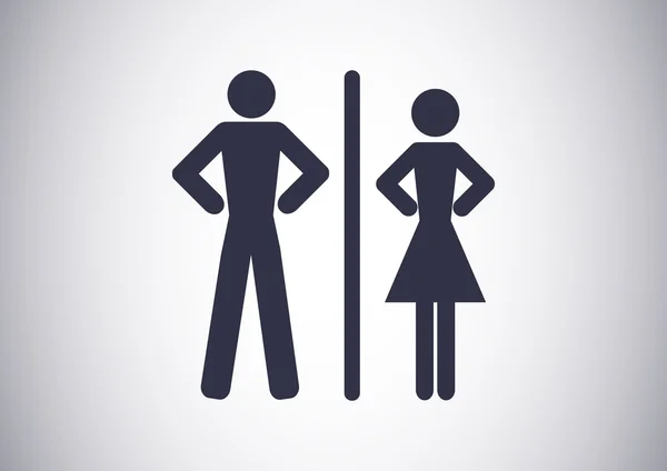 Icono hombre y mujer — Vector de stock