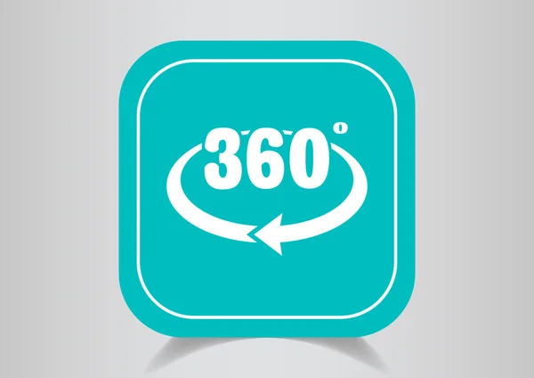 Draaiing van 360 graden web pictogram — Stockvector