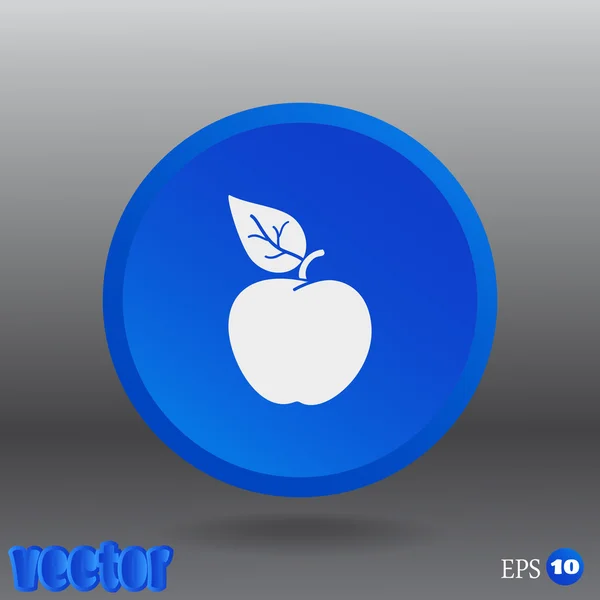 Apple, spindelväv ikonen. — Stock vektor