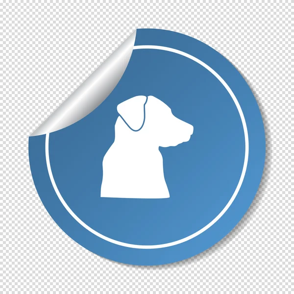 Hond, web pictogram. — Stockvector