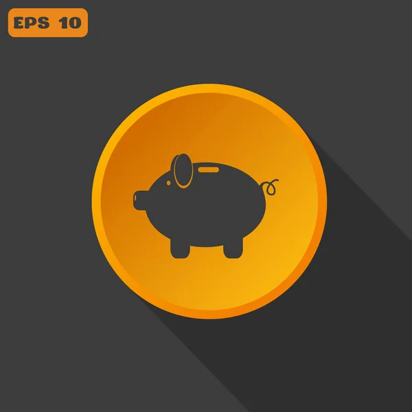 Piggy web pictogram — Stockvector