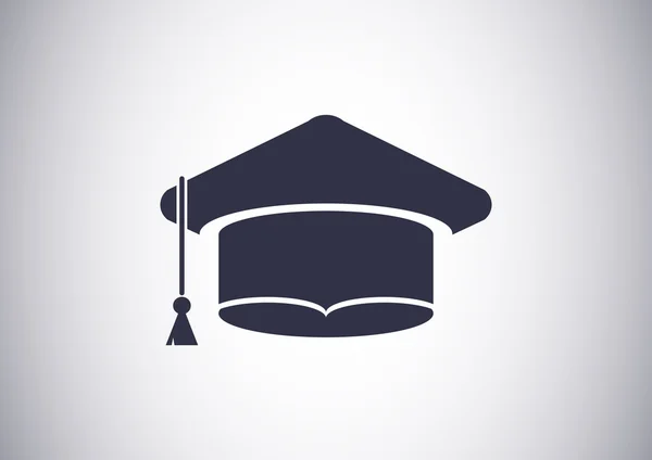 Sombrero de graduación del estudiante — Vector de stock