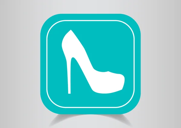 Female shoes, web icon. — Stock Vector