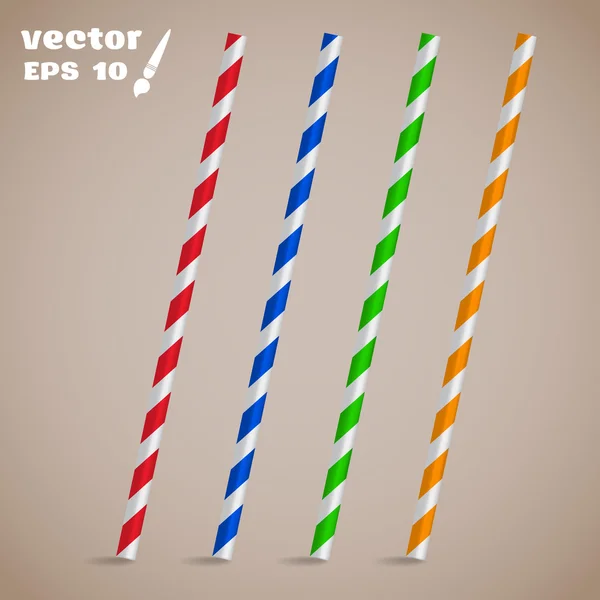 Set drinking straws — Stock Vector