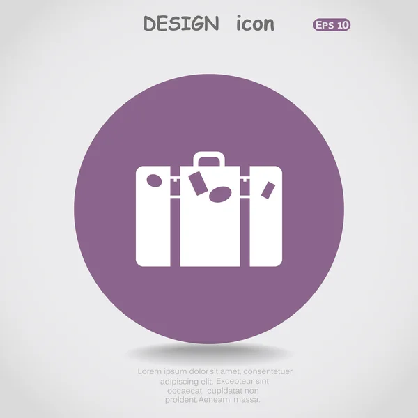 Bag tourist web icon — Stock Vector