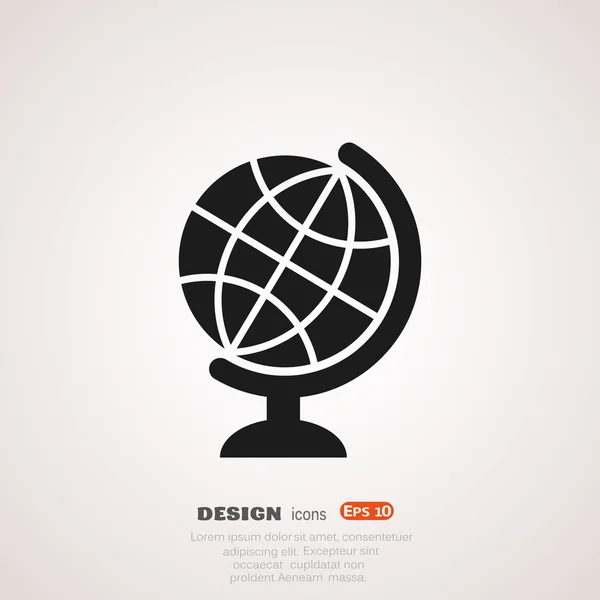 Globo icono web — Vector de stock