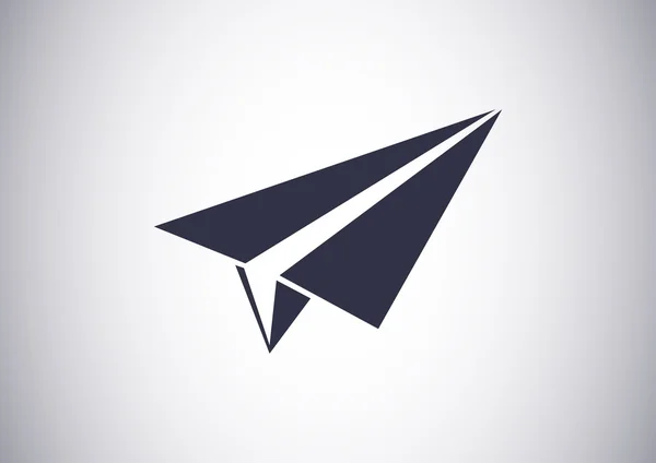 Avión de papel, icono Web . — Vector de stock