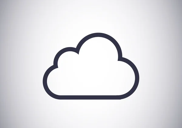 Nube icono web — Vector de stock