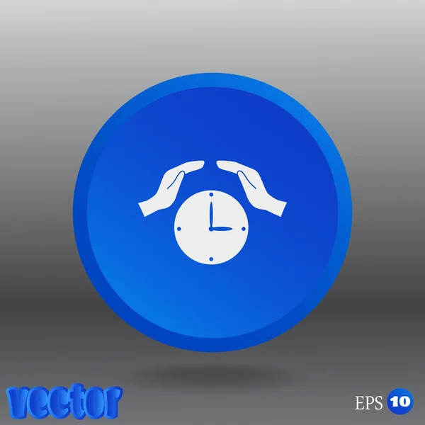 Reloj icono web — Vector de stock