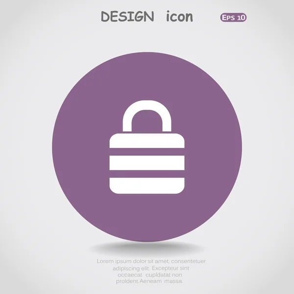 Bloquear icono web — Vector de stock