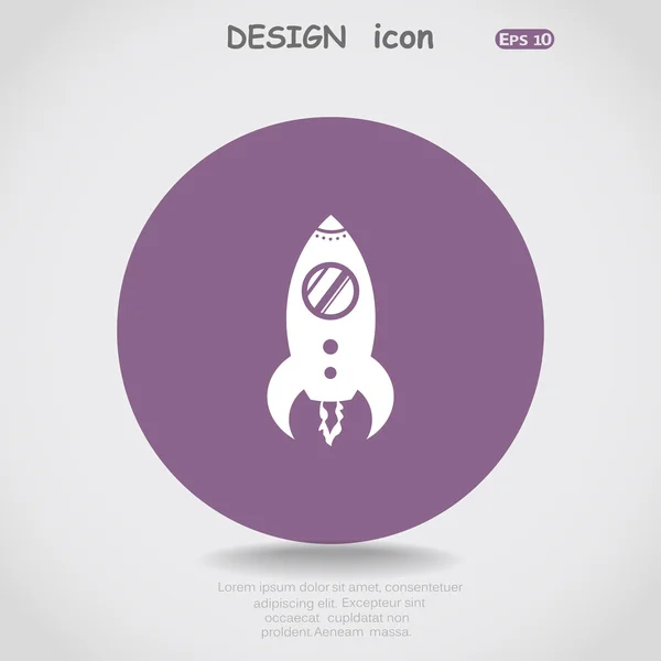 Cohete icono web — Vector de stock