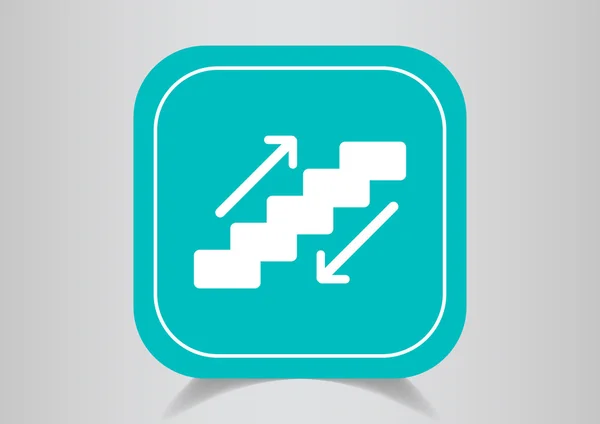 Staircase, web icon. — Stock Vector