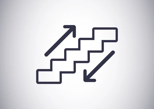 Staircase, web icon. — Stock Vector