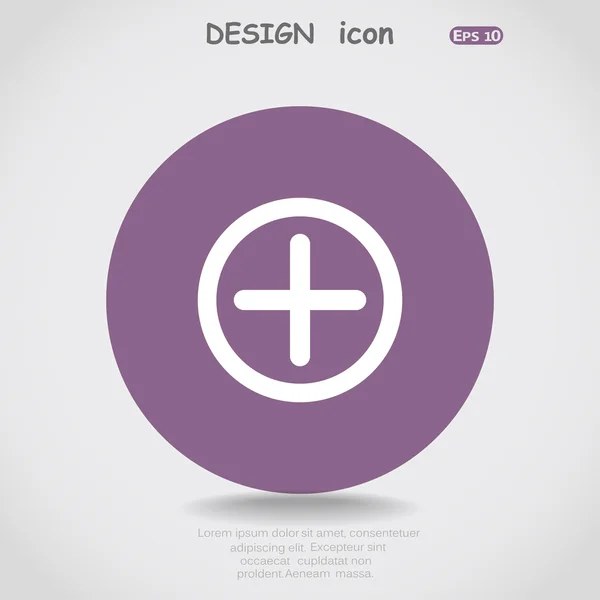 Web アイコンを追加するプラス記号 — ストックベクタ