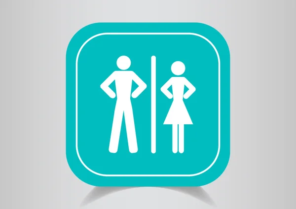 Icono hombre y mujer — Vector de stock