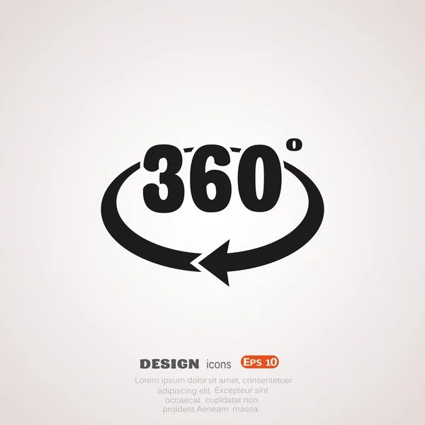 Вращение иконки на 360 градусов — стоковый вектор