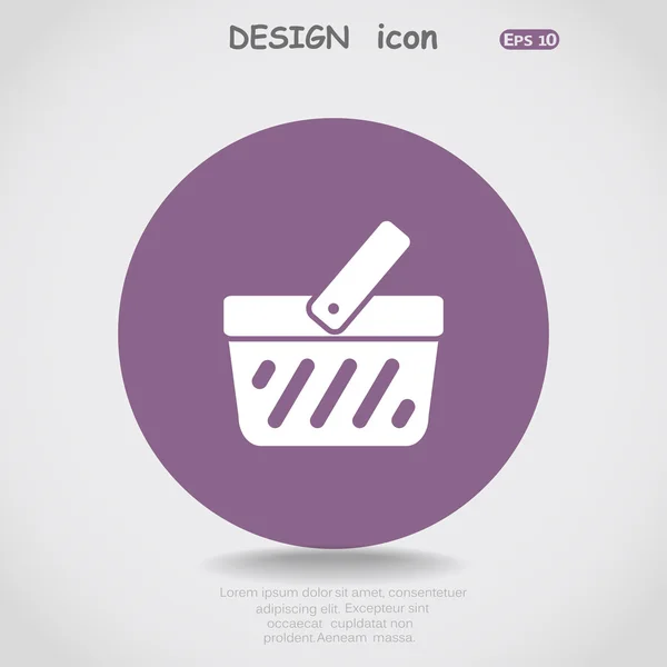 Carro de compras icono web — Vector de stock