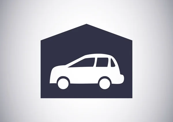 Icono del coche aislado — Vector de stock