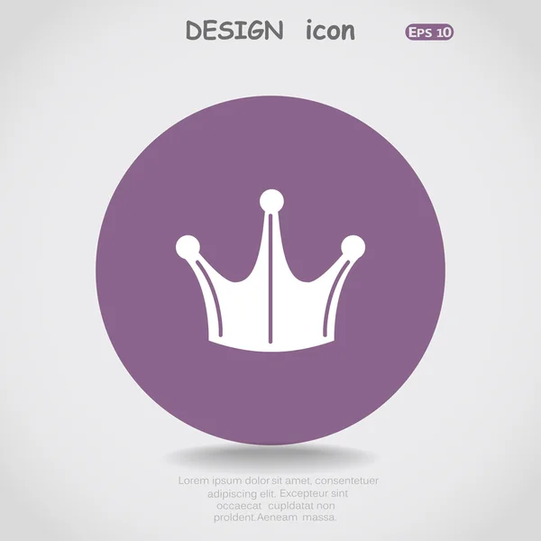 Corona signo VIP icono web — Vector de stock