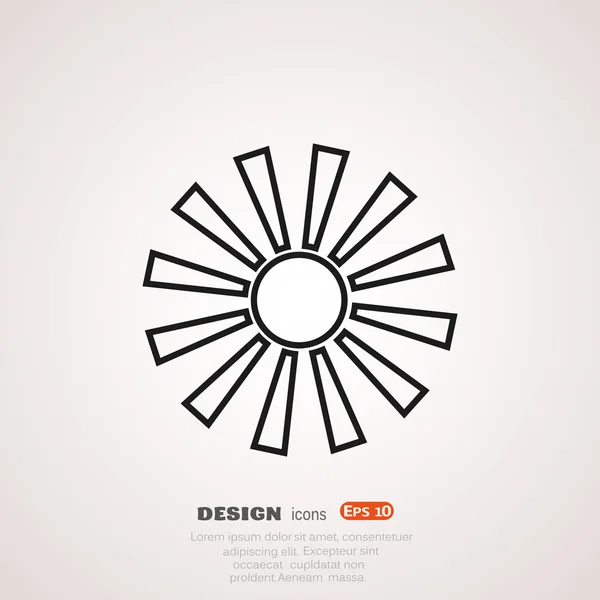 Sol icono web — Vector de stock