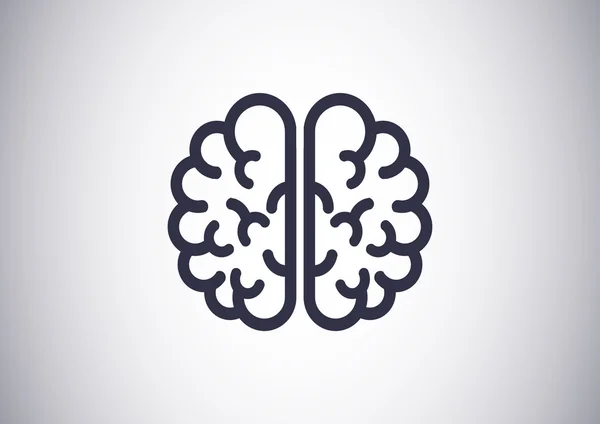 The human brain, web icon — Stock Vector