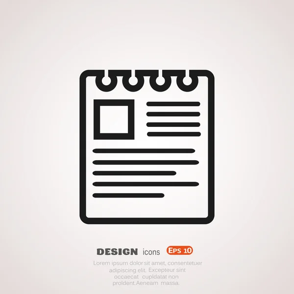 Memo icono web — Vector de stock