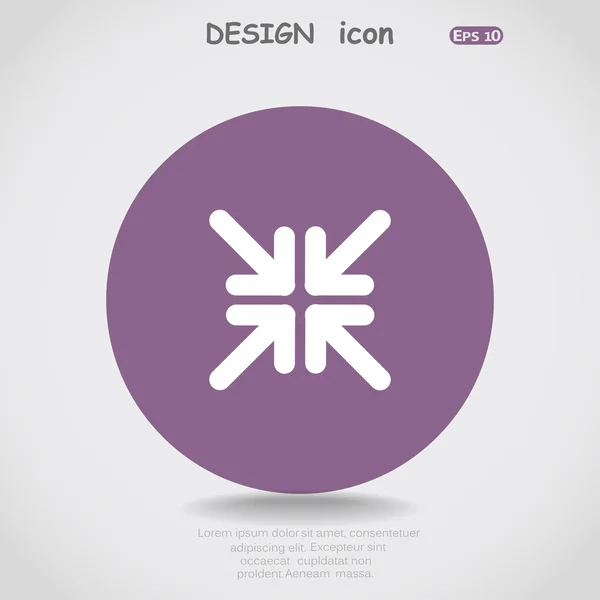 Inside arrows web icon — Stock Vector