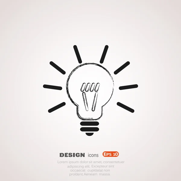 Icono web ideas signo de luz — Vector de stock