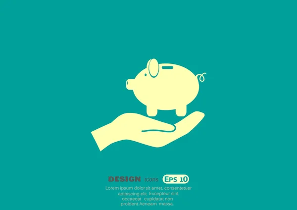 Piggybank icono web — Archivo Imágenes Vectoriales