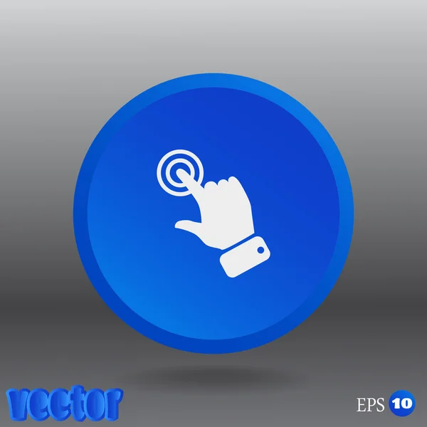 Fonctionnement tactile icône web — Image vectorielle