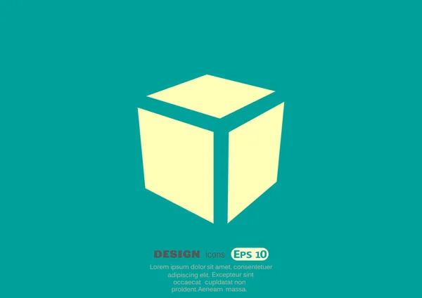 Icona web cubo — Vettoriale Stock