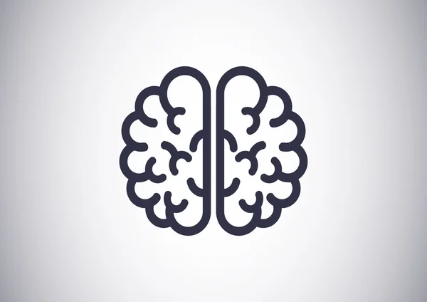 O cérebro humano, ícone da web —  Vetores de Stock