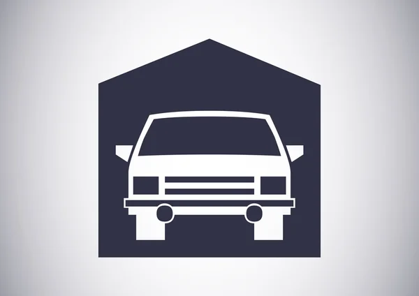 Garagenwagen, Web-Ikone. — Stockvektor