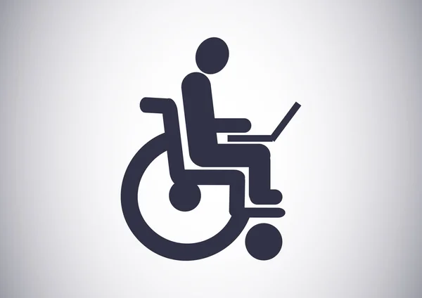 Disabilitato, icona Web . — Vettoriale Stock