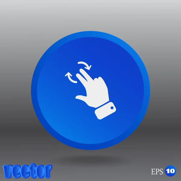 Fonctionnement tactile icône web — Image vectorielle