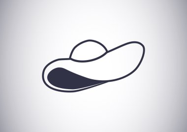 Kadın şapka, web simgesi. vektör tasarımı