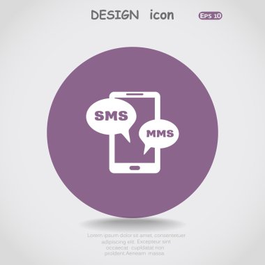 Cep telefonu web simgesi SMS