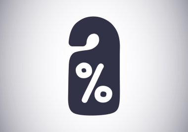 yüzde işareti, web simgesi indirim.