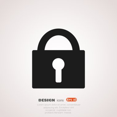 Bir kilit simgesinin illüstrasyonu