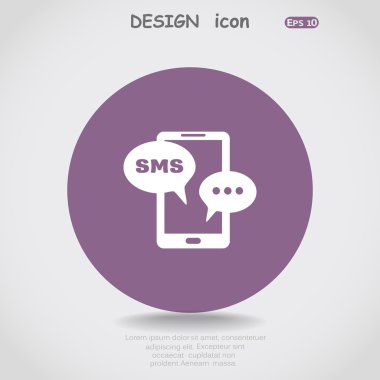 Cep telefonu web simgesi SMS