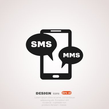 Cep telefonu web simgesi SMS