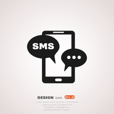 Cep telefonu web simgesi SMS