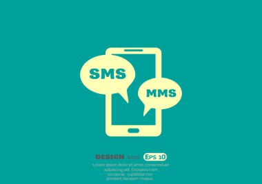 Cep telefonu web simgesi SMS