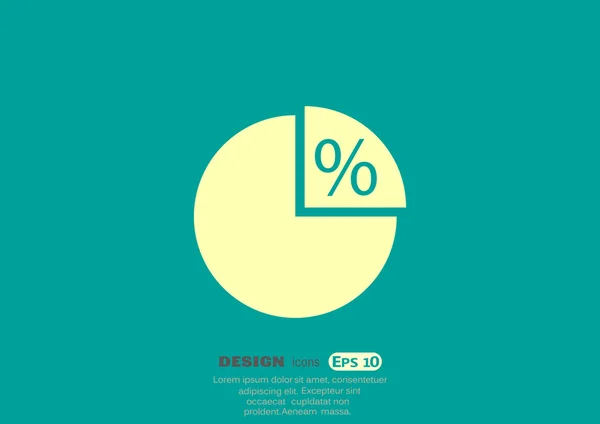 Prosentvis stegikon – stockvektor