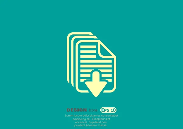 Descarga de archivos icono web — Vector de stock